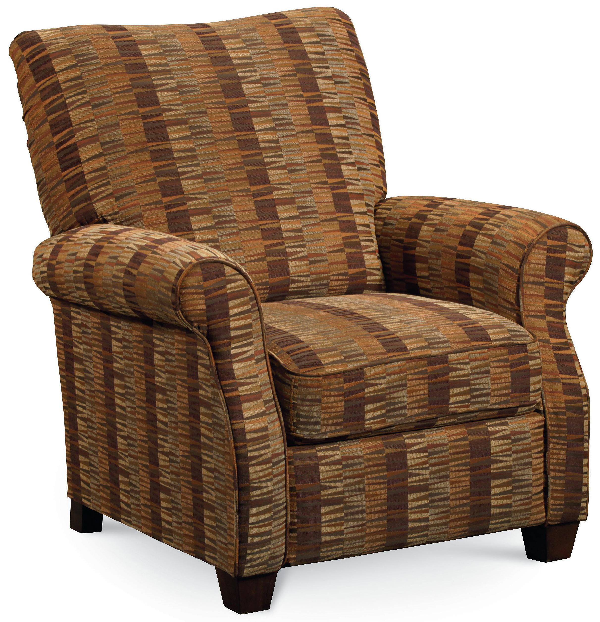 Lane Low Leg Recliners Casual Jill Loleg Recliner with Rolled Arms and Exposed Wood Feet AHFA
